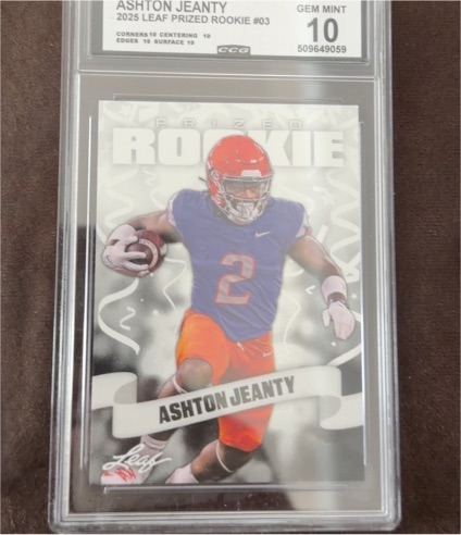 2025 Leaf Prized Rookie #03 Ashton Jeanty — front
