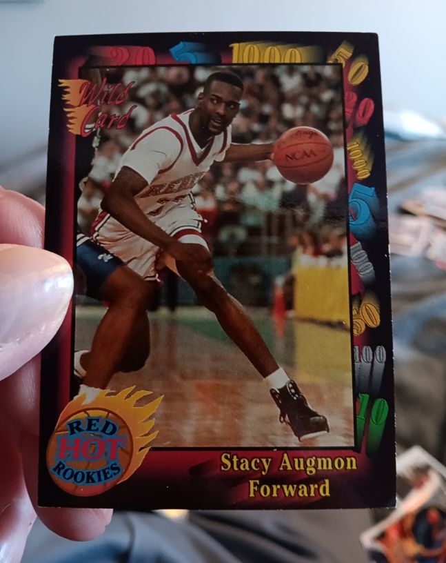 1991-92 Wild Card #6 Stacy Augmon Red Hot Rookies — front