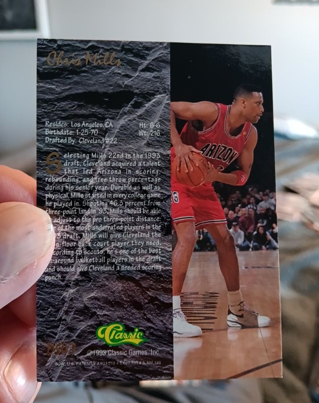 1993 Classic Four Sport Draft Star #DS47 Chris Mills — front