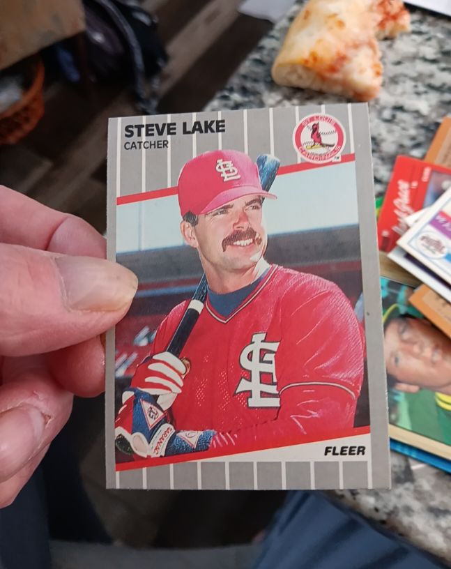 1989 Fleer #454 Steve Lake — front