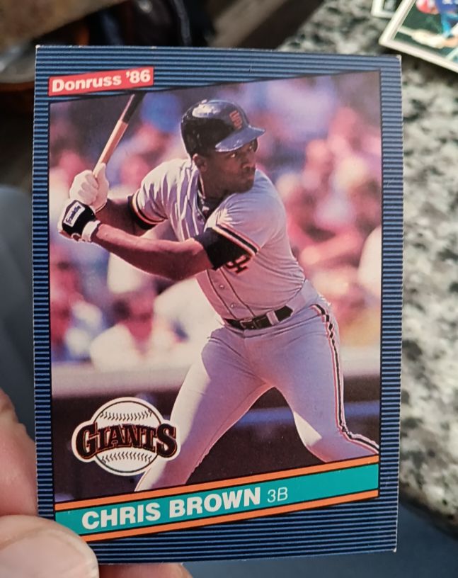 1986 Donruss #553 Chris Brown — front