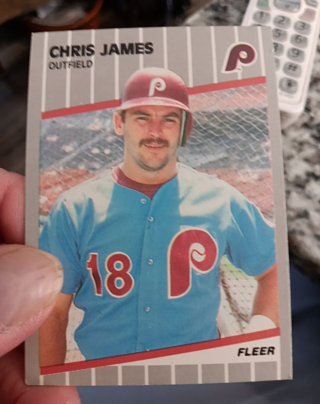 1989 Fleer #572 Chris James Philadelphia Phillies — front
