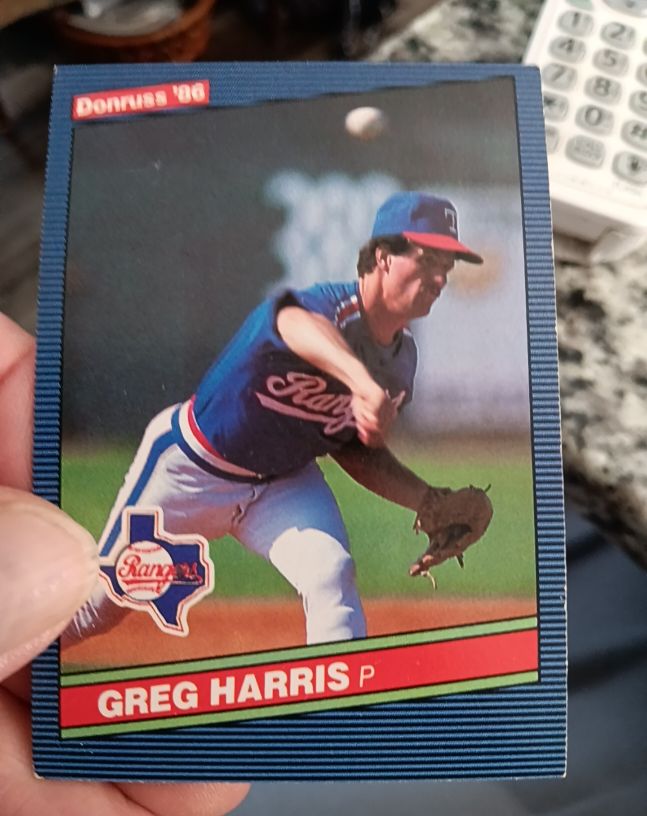1986 Donruss #465 Greg Harris Texas Rangers — front
