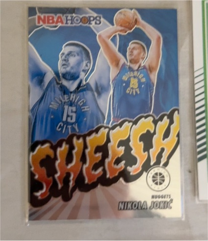 2023-24 Panini NBA Hoops Premium Stock #10 Nikola Jokić Sheesh Silver Prizm — front