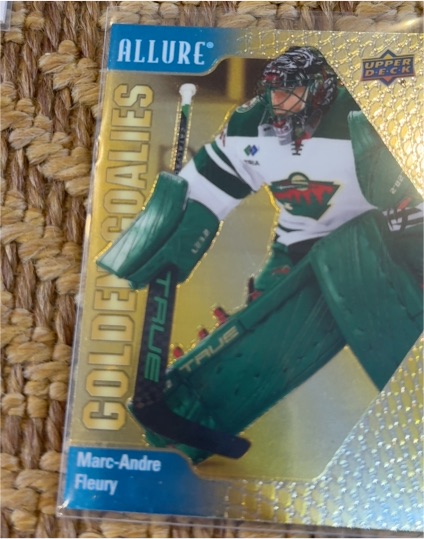 2023-24 Upper Deck Allure Golden Goalies #GG-9 Marc-Andre Fleury — front