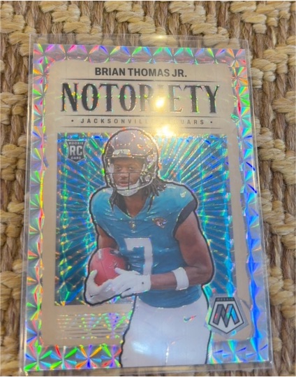 2024 Panini Mosaic #25 Brian Thomas Jr. Notoriety Mosaic Prizm Rookie — front