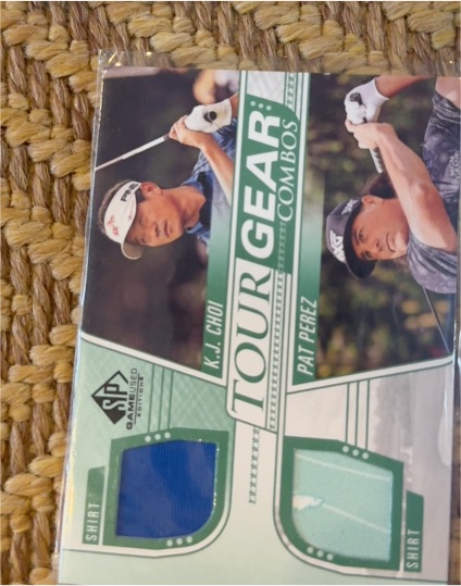 2021 SP Game Used Tour Gear Combos #TG2-KC-PP K.J. Choi / Pat Perez — front
