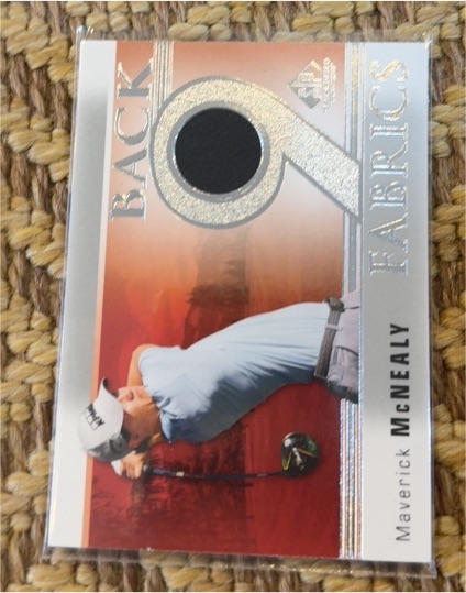 2023 Upper Deck SP Game Used Golf Back 9 Fabrics #B9-MM Maverick McNealy — front