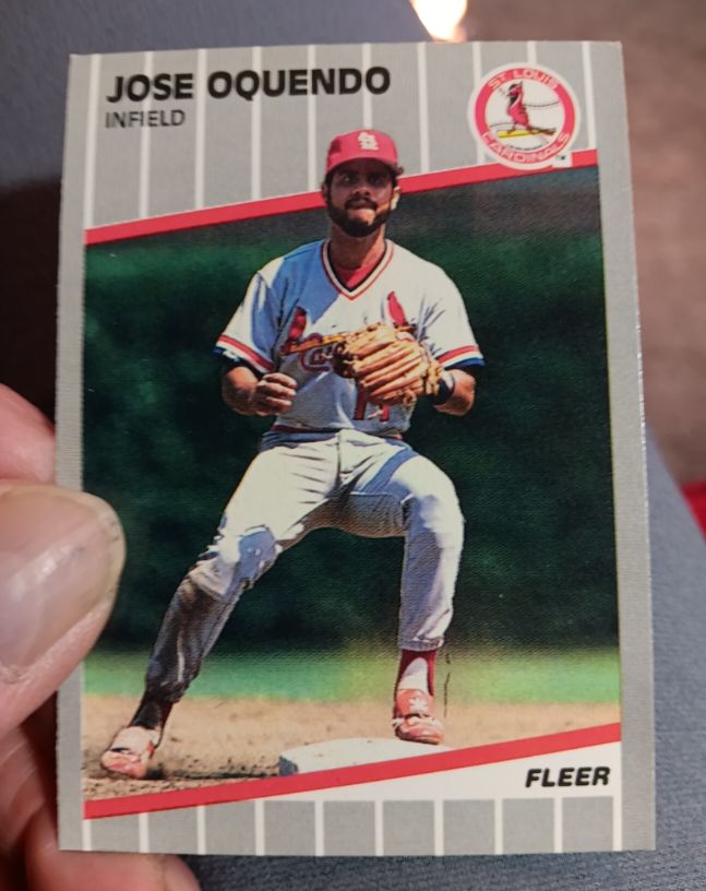 1989 Fleer #459 Jose Oquendo — front