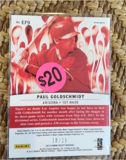 2013 Panini Select Baseball #EF9 Paul Goldschmidt — front