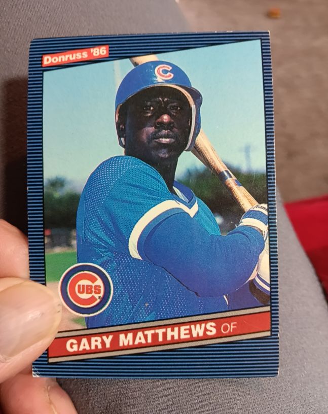 1986 Donruss #76 Gary Matthews — front