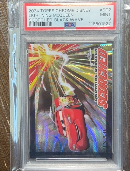 2024 Topps Chrome Disney #SC2 Lightning McQueen Scorched-Black Wave — front