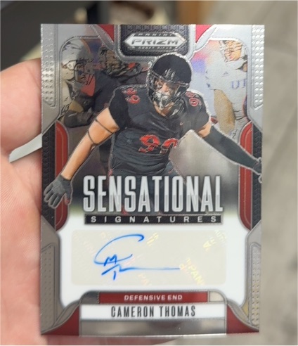 2025 Panini Prizm Draft Picks #SS-CMT Cameron Thomas Sensational Signatures — front