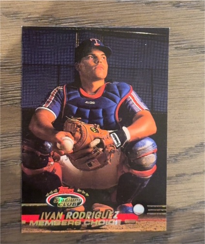 1993 Topps Stadium Club Members Choice #592 Ivan Rodriguez — front