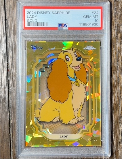 2024 Topps Chrome Disney Sapphire #24 Lady — front