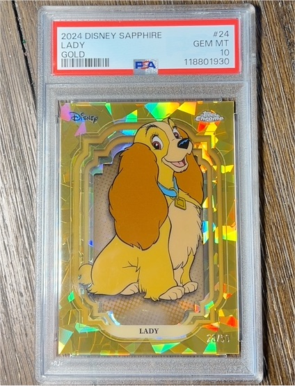 2024 Topps Chrome Disney Sapphire #24 Lady — front