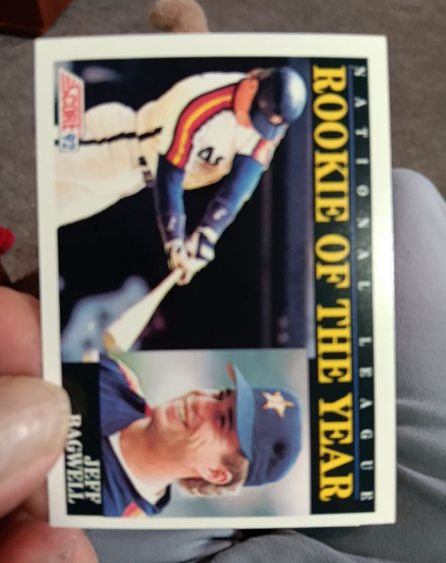 1992 Score #793 Jeff Bagwell Rookie Of The Year — front