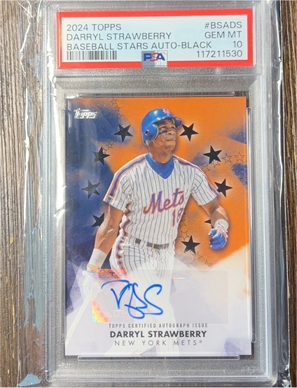 2024 Topps #BSADS Darryl Strawberry Baseball Stars Auto-Black — front