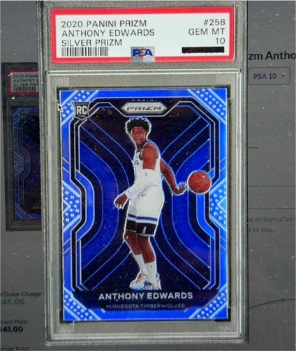 2020 Panini Prizm #258 Anthony Edwards — front
