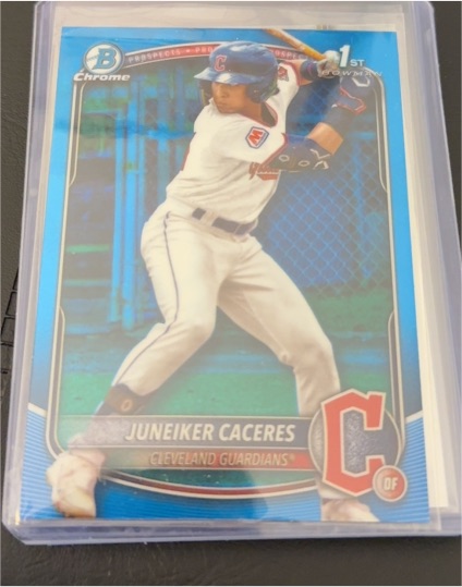 2025 Bowman Chrome #BCP-231 Juneiker Caceres — front