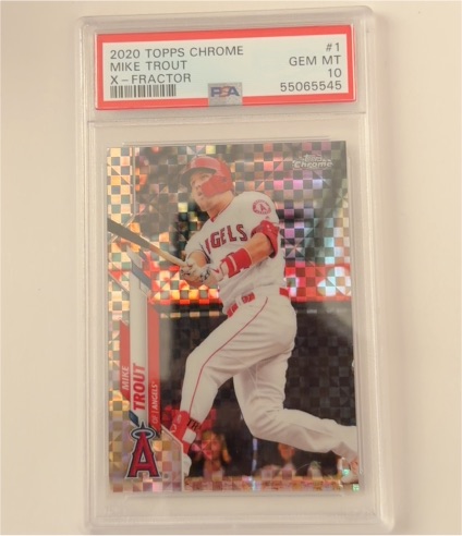 2020 Topps Chrome #1 Mike Trout X-Fractor — front