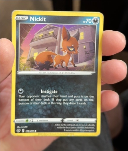 2020 Pokémon Sword & Shield #125 Nickit — front