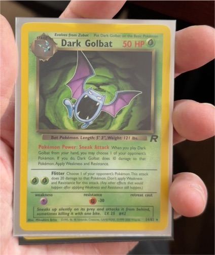 2000 Pokémon Team Rocket #24 Dark Golbat — front