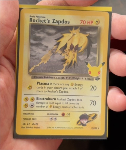 2021 Pokémon Celebrations Classic Collection #15 Rocket's Zapdos — front