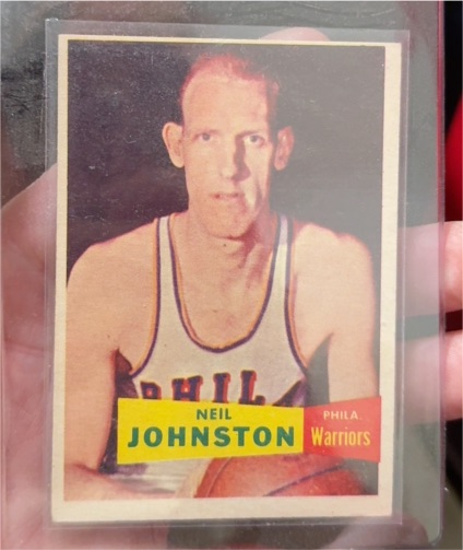 1957 Topps #3 Neil Johnston — front