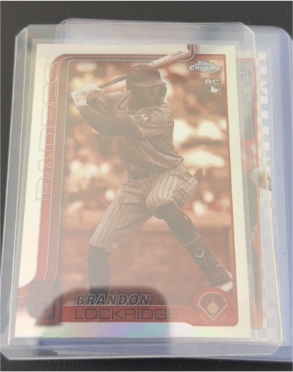 2025 Topps Chrome #106 Brandon Lockridge Sepia Refractor — front