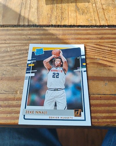 2020-21 Donruss #236 Zeke Nnaji Rated Rookie Denver Nuggets — front