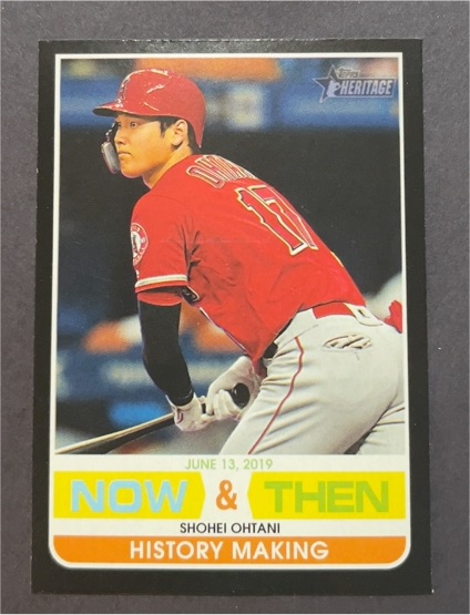 2020 Topps Heritage High Number #NT-7 Shohei Ohtani Now & Then History Making — front