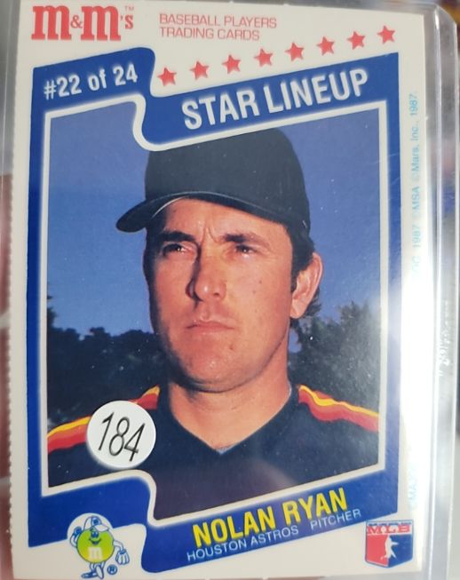 1987 M&M's Star Lineup #22 Nolan Ryan — front