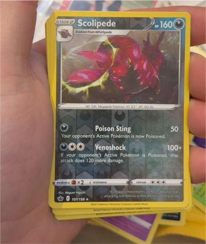 2021 Pokémon Chilling Reign #107 Scolipede — front