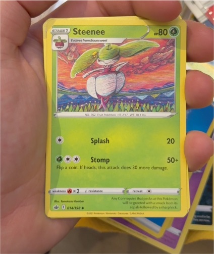2021 Pokémon Sword & Shield Chilling Reign #014 Steenee — front
