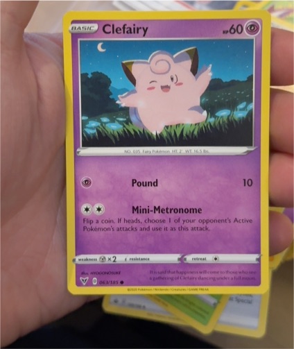 2020 Pokemon Vivid Voltage #063 Clefairy — front
