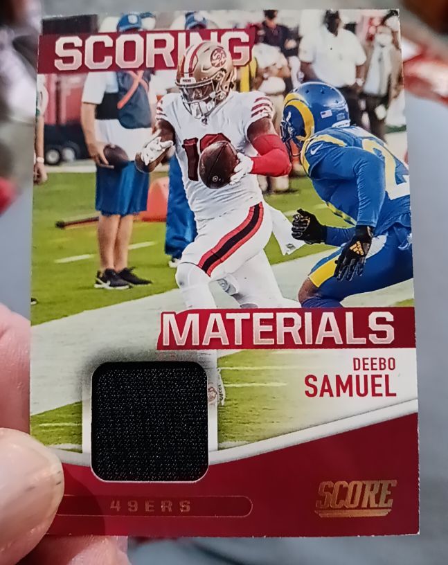 2021 Panini Score Scoring Materials #SM12 Deebo Samuel — front