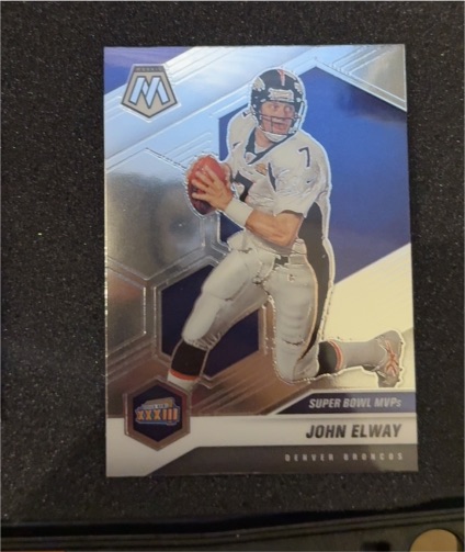 2021 Panini Mosaic #297 John Elway Super Bowl MVPs — front
