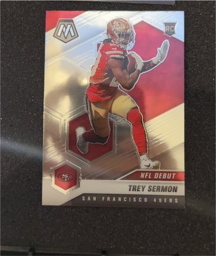 2021 Panini Mosaic #255 Trey Sermon NFL Debut Rookie Card — front