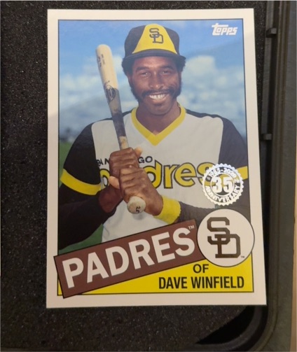 2020 Topps Update #85TB-38 Dave Winfield 1985 Topps Baseball 35th Anniversary — front