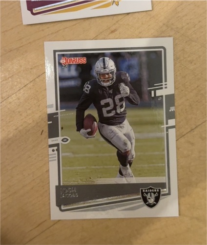 2020 Donruss #199 Josh Jacobs — front