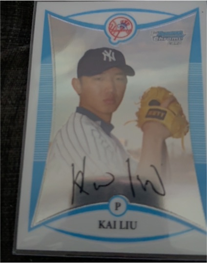 2008 Bowman Chrome #BCP167 Kai Liu — front