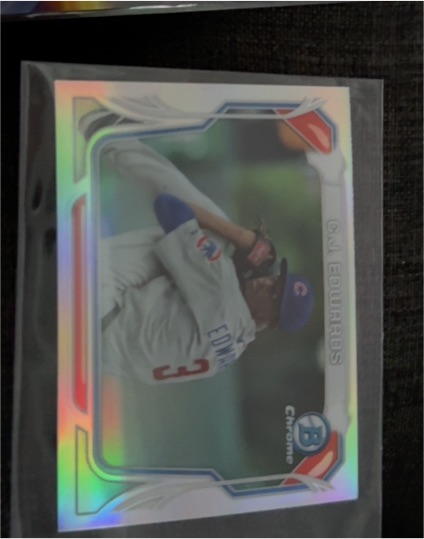 2014 Bowman Chrome #MC-CE C.J. Edwards Mini — front