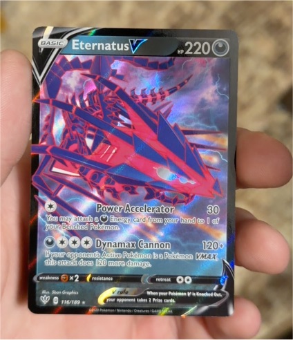 2020 Pokémon TCG Darkness Ablaze #116 Eternatus V — front