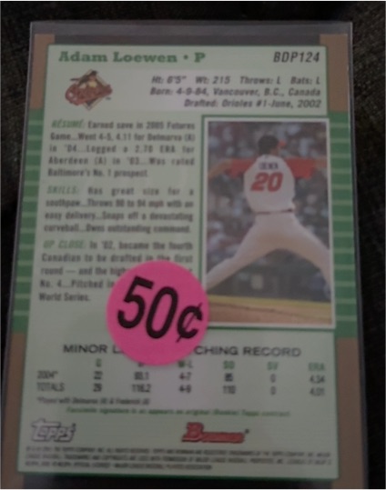 2002 Bowman #BOP124 Adam Loewen — front