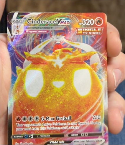 Pokemon Sword & Shield Battle Styles #073 Cinderace VMAX — front