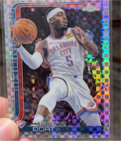 2025-26 Topps Chrome #177 Luguentz Dort X-Fractor — front