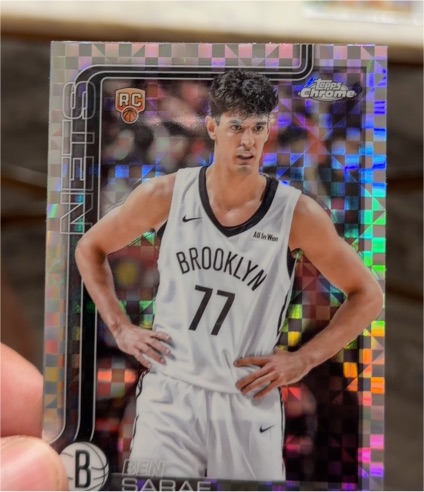 2025-26 Topps Chrome #276 Ben Saraf Rookie X-Fractor — front