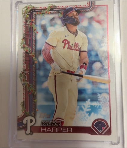 2025 Topps Holiday #H69 Bryce Harper — front