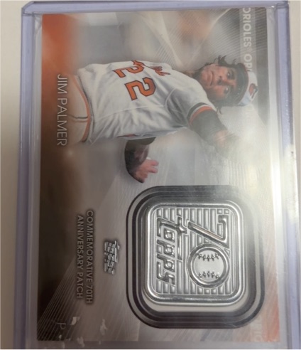 2021 Topps Update #T70P-JP Jim Palmer Topps 70th Anniversary Patch — front